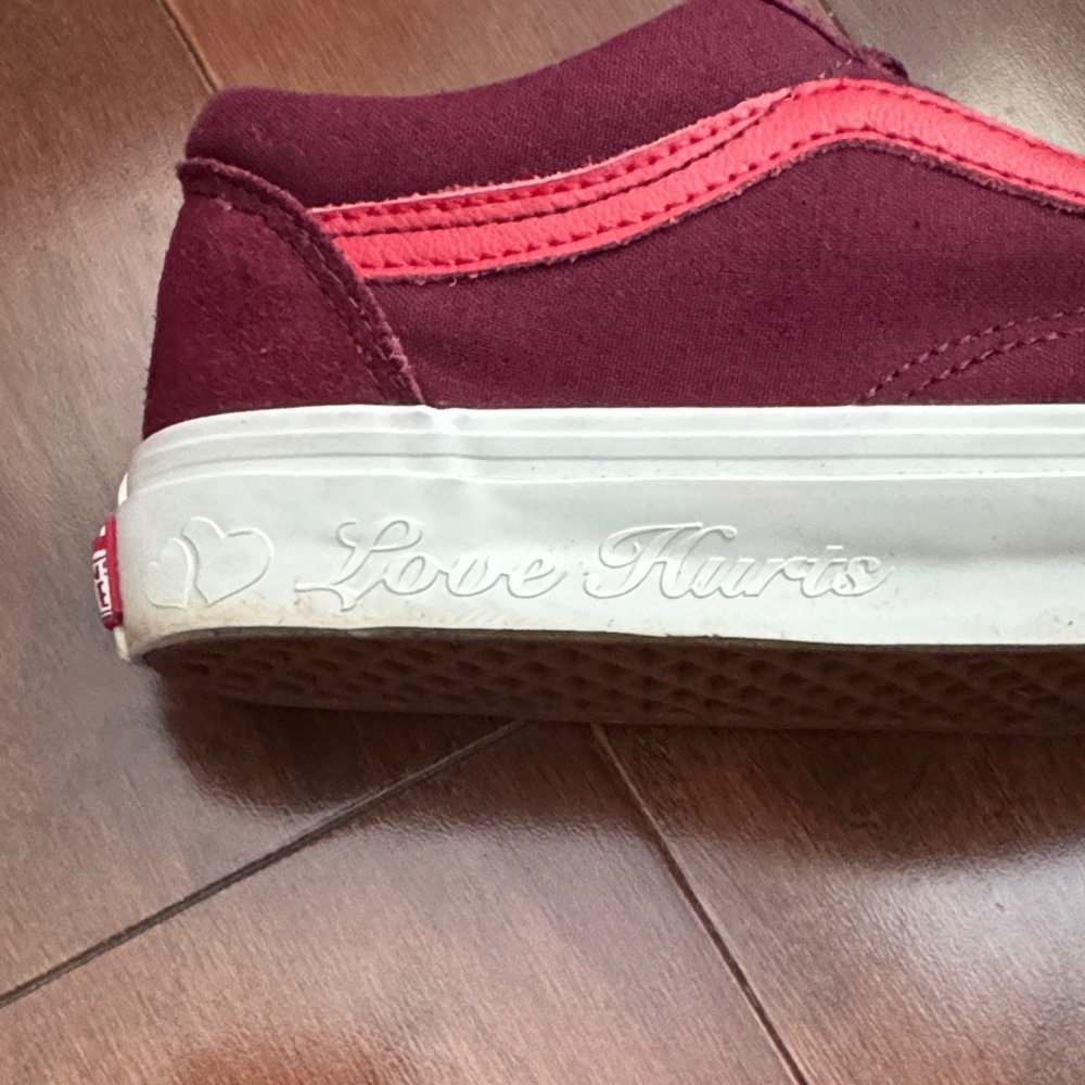 Vans Men’s Old Skool Maroon Red Stripe vanities love hurts special edition - Picture 8 of 11